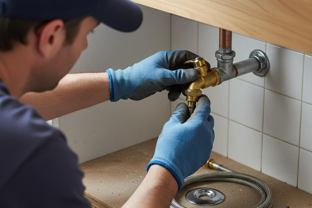 Shutoff valve and fitting work during Emergency Plumbing in Effingham